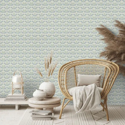 Bellflowers Wallpaper - Morris - Grey/Fennel