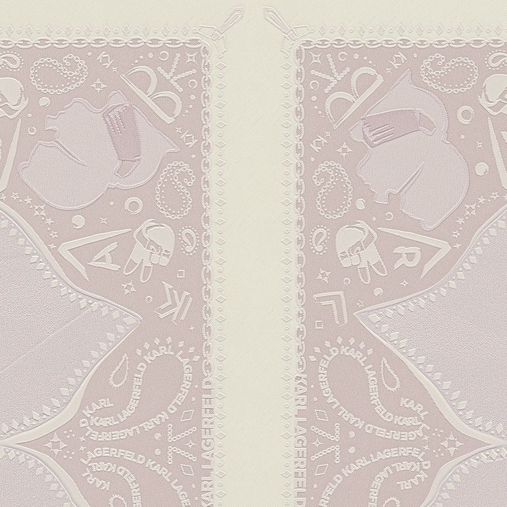 Paisley Block Heavy Weight Wallpaper  - Pink