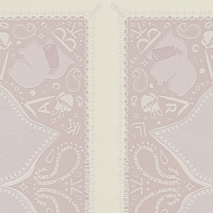 Paisley Block Heavy Weight Wallpaper  - Pink