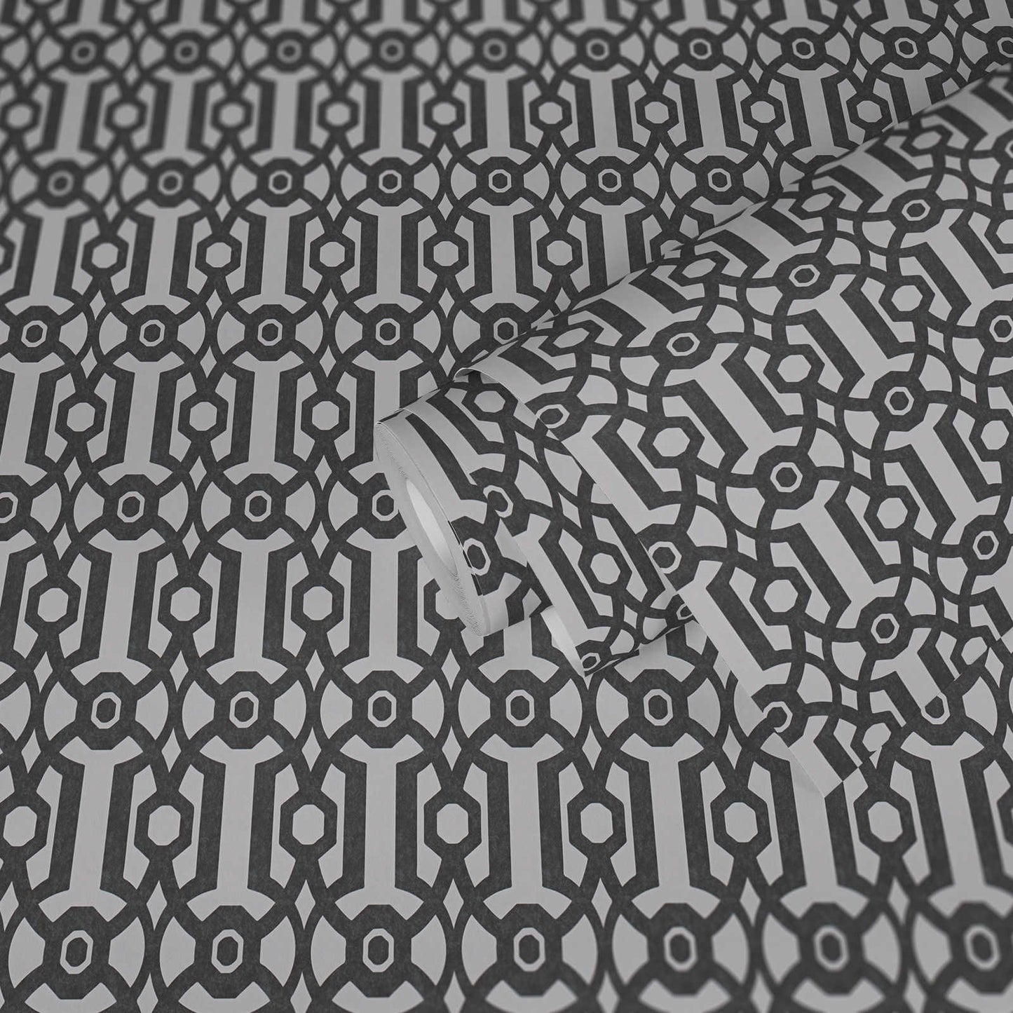 Baroque Pattern Wallpaper - Charcoal