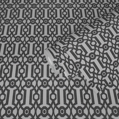 Baroque Pattern Wallpaper - Charcoal