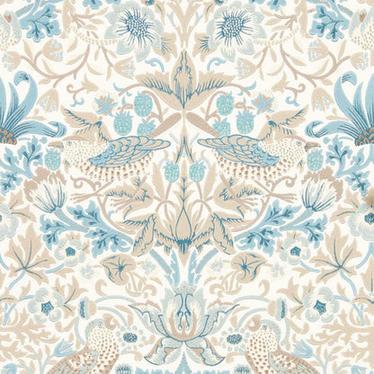Strawberry Thief Wallpaper - Slate/Vellum