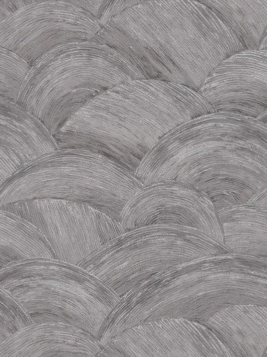 Wave Wallpaper - Grey/Silver