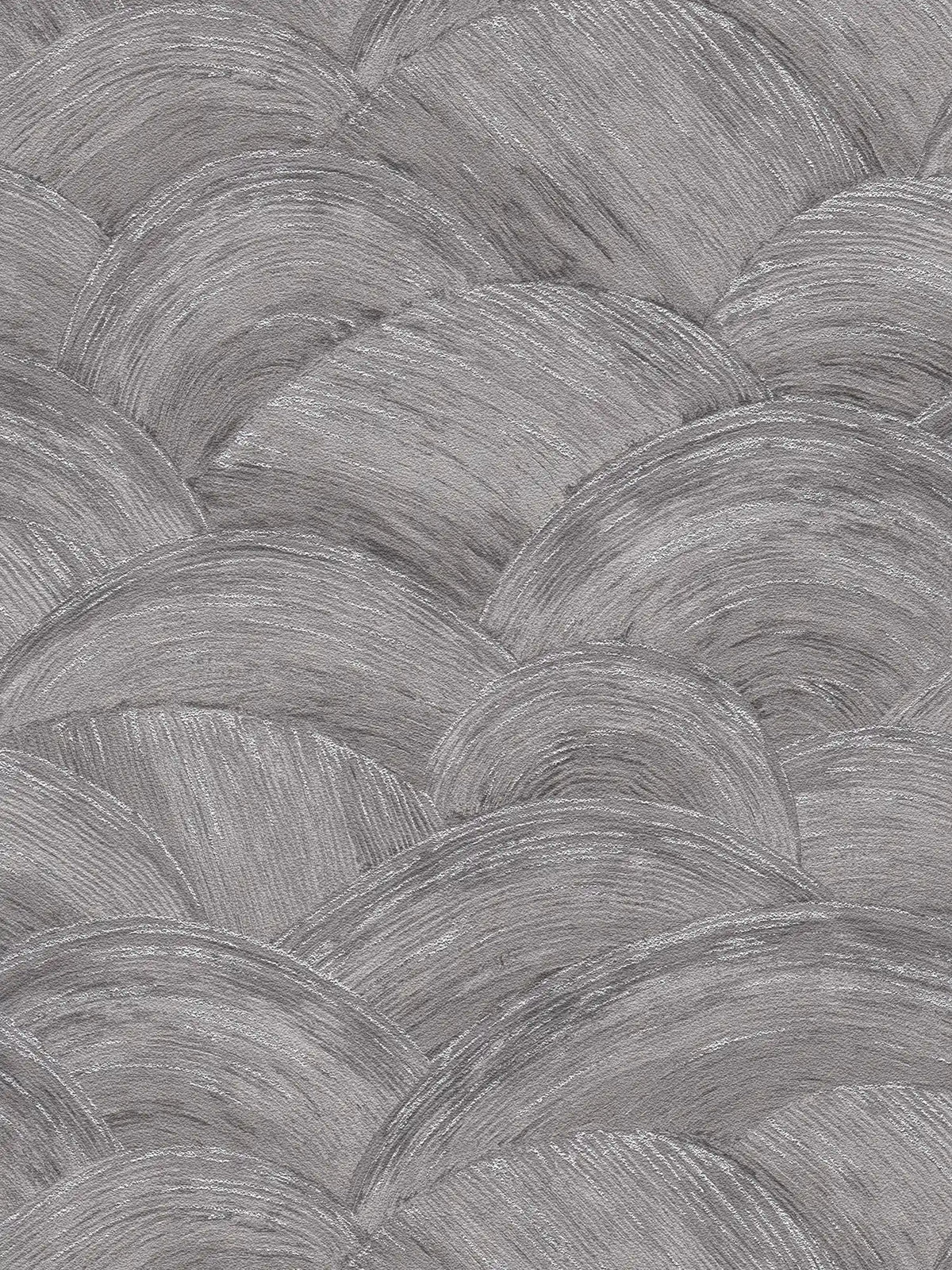 Sample - Wave Wallpaper - Grey/Silver