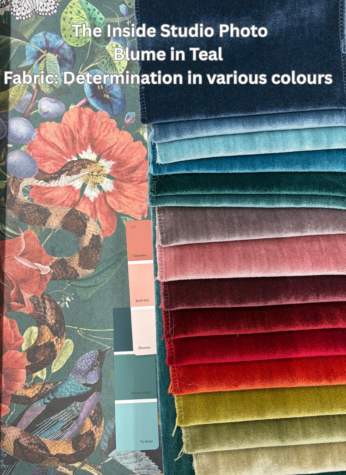 Blume – Botanical Stripe Wallpaper – Teal