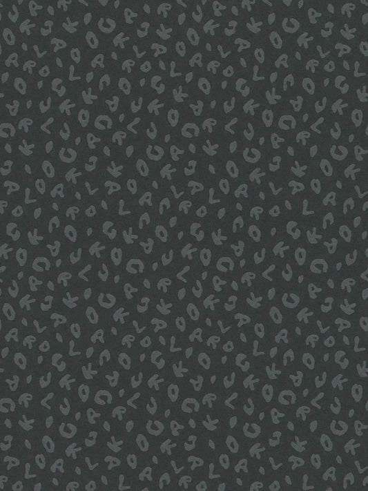 Leopard Alphabet Wallpaper - Charcoal - Discontinuing