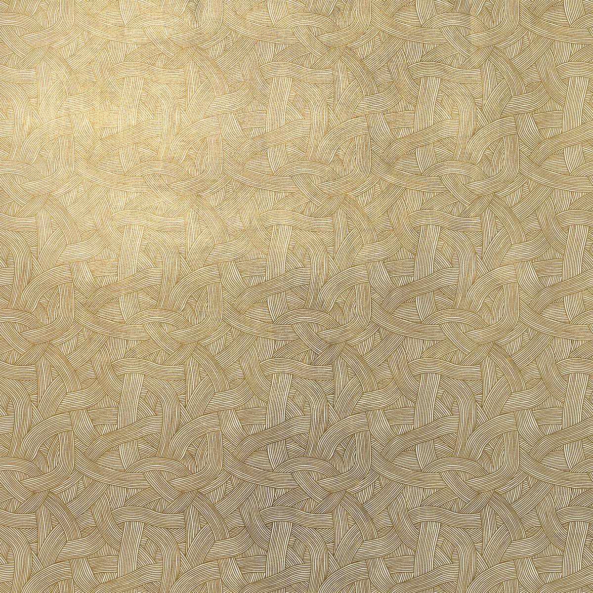 Inky Dhow – Foil Wallpaper – White/Gold