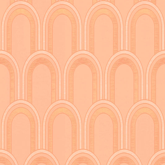 Metallic Arches Wallpaper - Orange