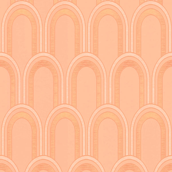 Sample - Metallic Arches Wallpaper - Orange