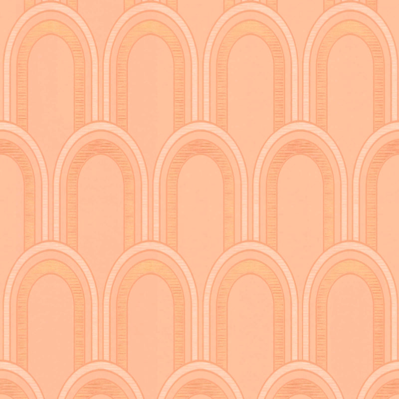 Sample - Metallic Arches Wallpaper - Orange