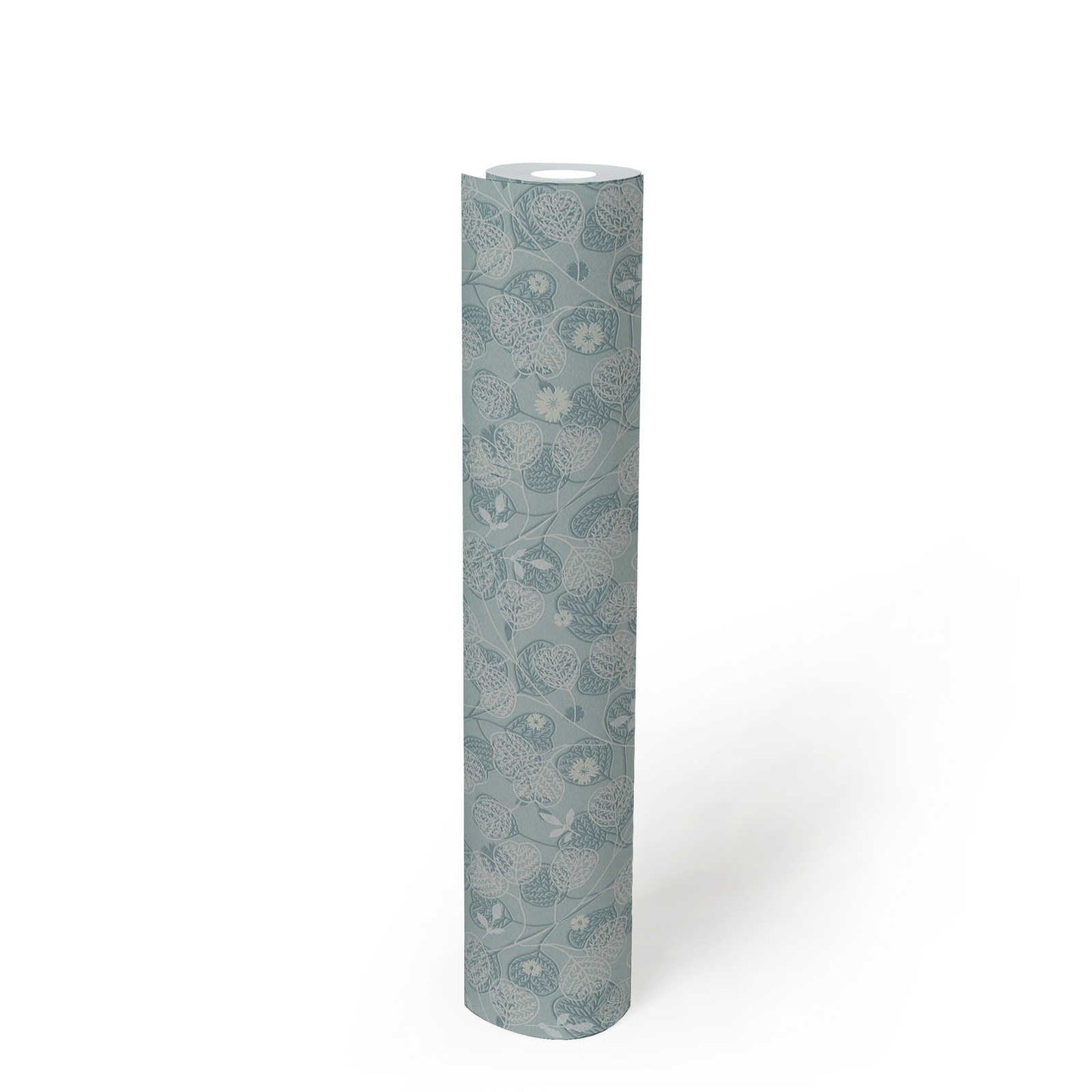 Leafy Heart - Wallpaper - Blue