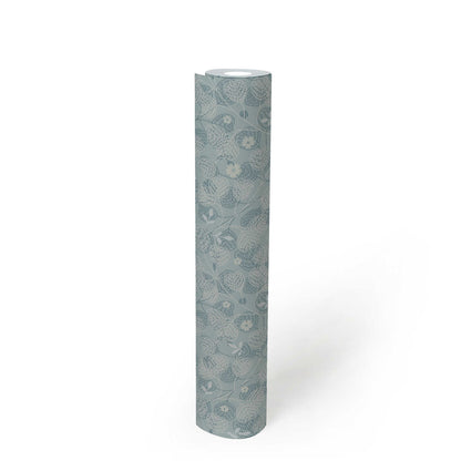 Leafy Heart - Wallpaper - Blue