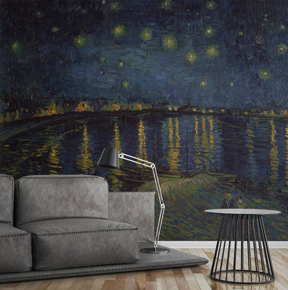 Starry Night Over The Rhone - Custom Sized Wallpaper Mural (per m2)