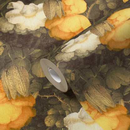 Dutch Floral Wallpaper - Yellow