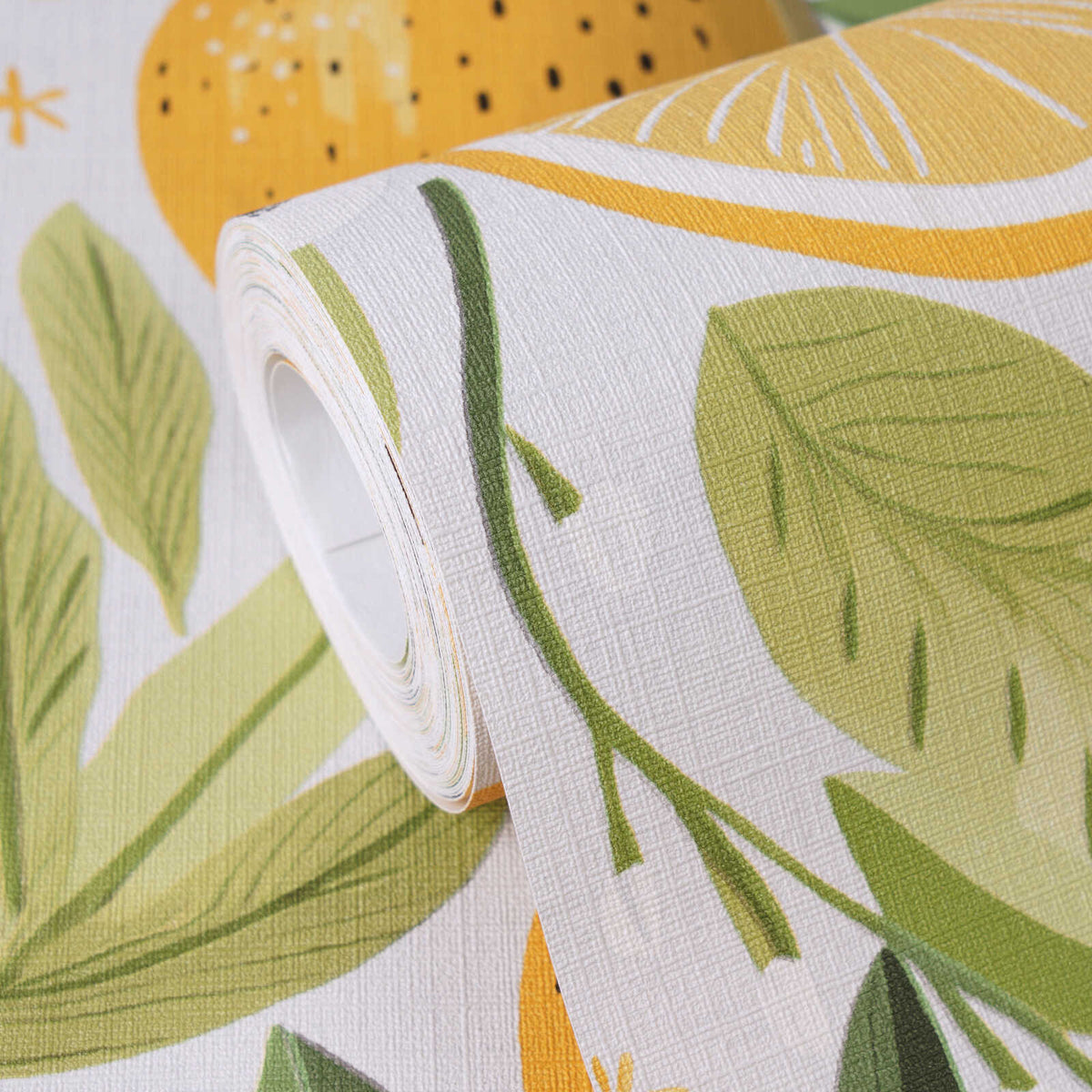 Limoncello Lemon Grove Wallpaper – Grey