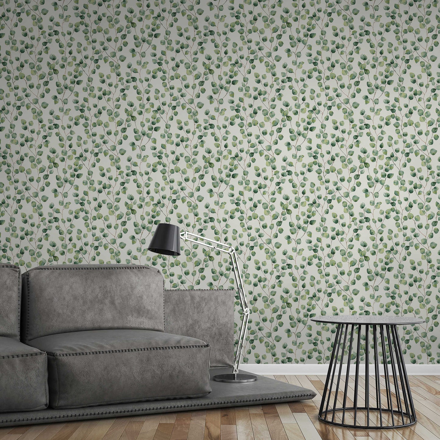 New Leaves Wallpaper - Green/White