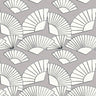 Deco Fanfare Heavy Weight Wallpaper  - Grey