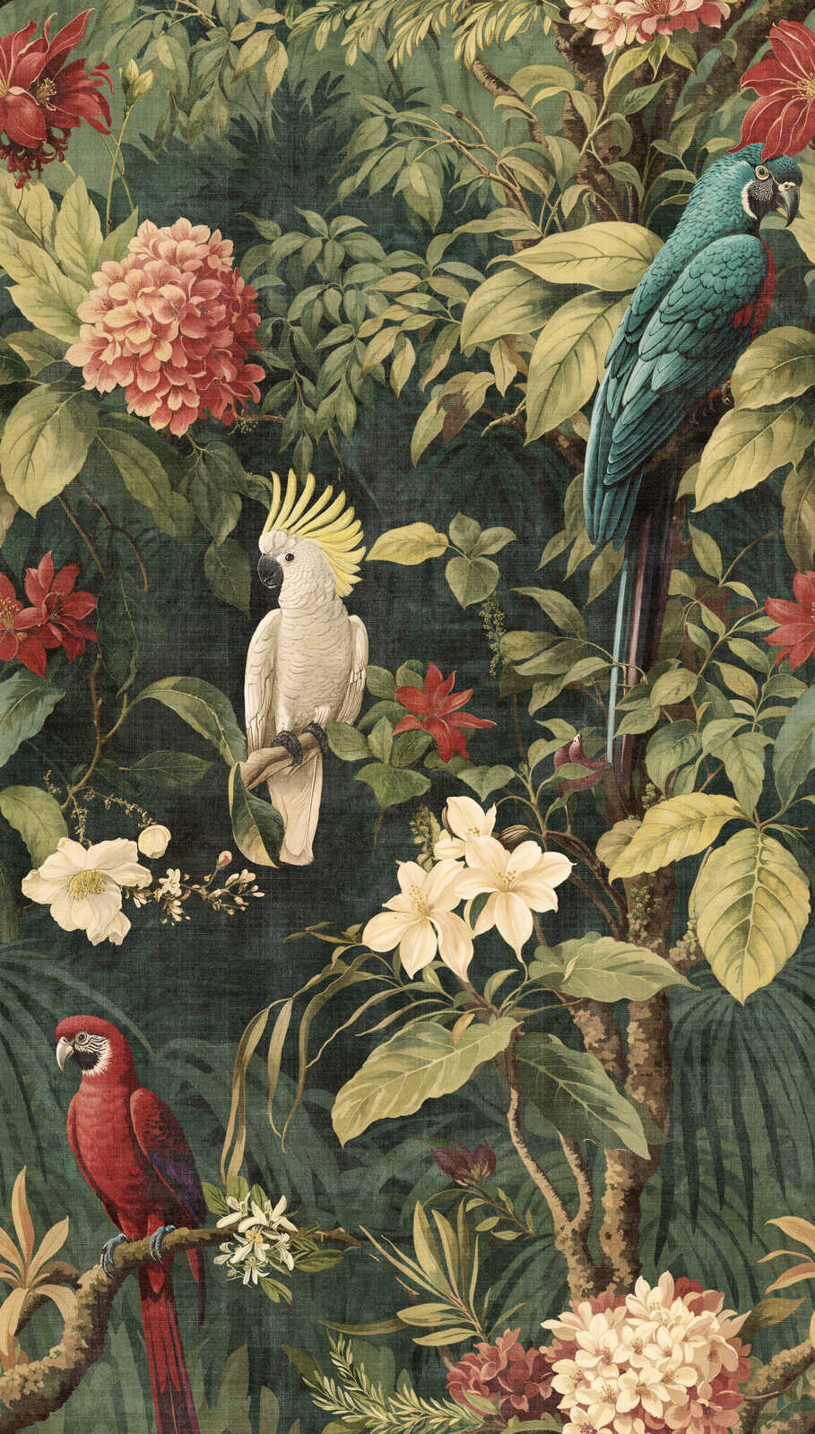 The Wall 4 - Hybrid Wallpaper Mural - Cockatoo