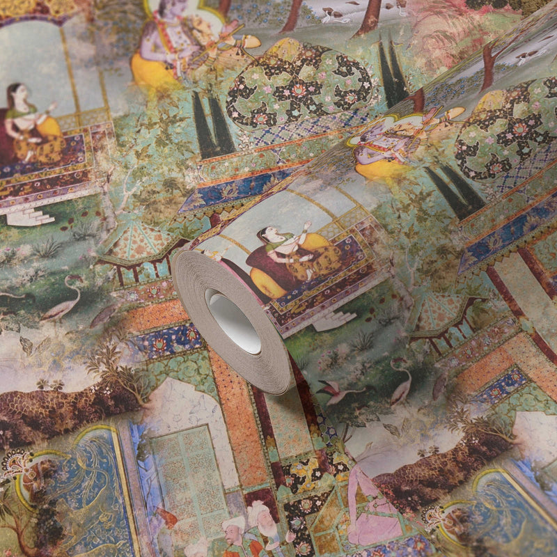 Echoes of Heritage - Vintage Wallpaper - Dusty Rust