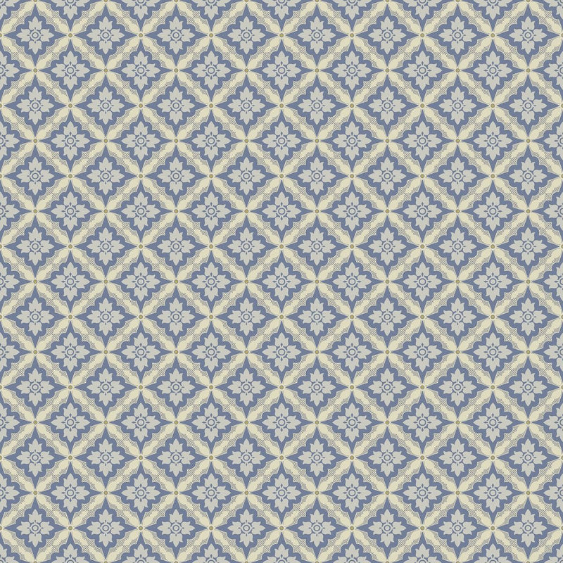 Sample - Ingrid Wallpaper - Blue