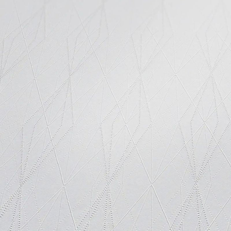 Diamond Relief Wallpaper - White