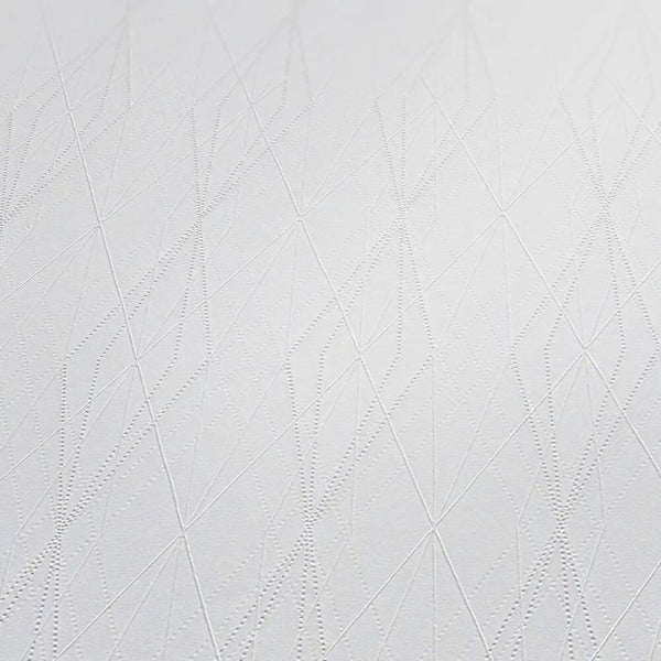 Sample - Diamond Relief Wallpaper - White
