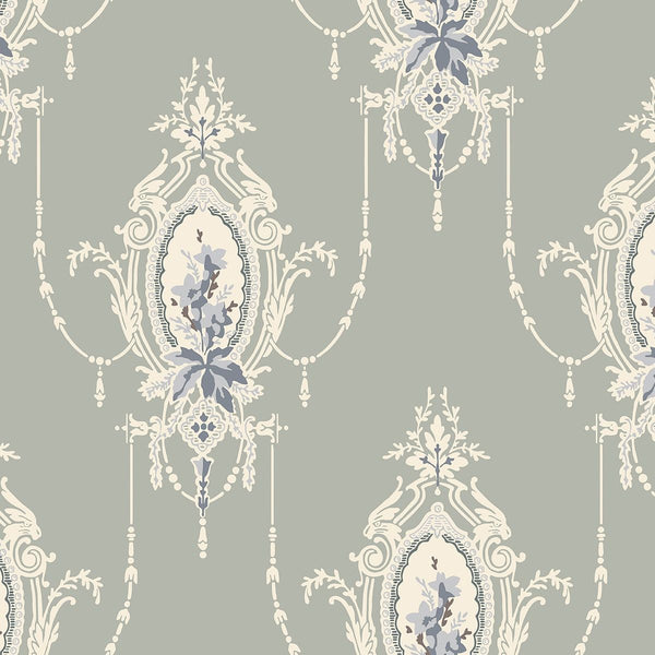 Sample - Edsbyn Historical Wallpaper - Grey