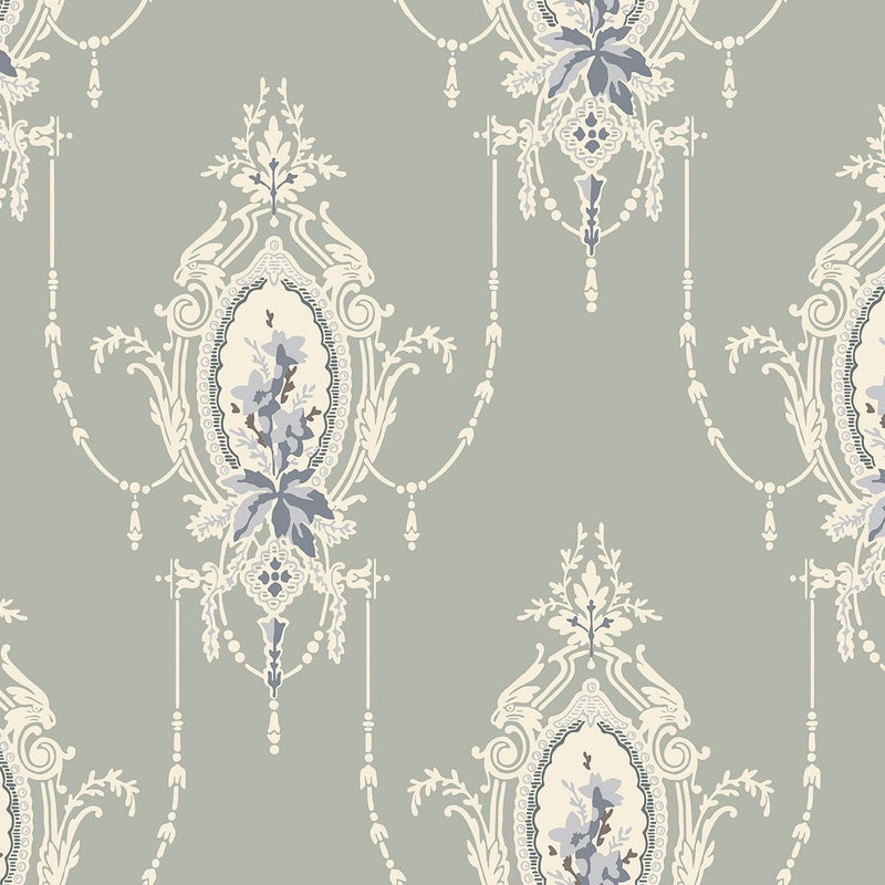 Sample - Edsbyn Historical Wallpaper - Grey