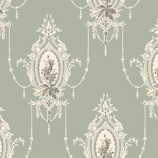 Sample - Edsbyn Historical Wallpaper - Green