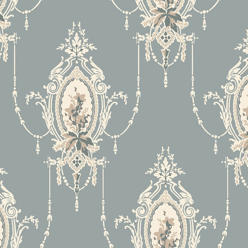 Sample - Edsbyn Historical Wallpaper - Blue