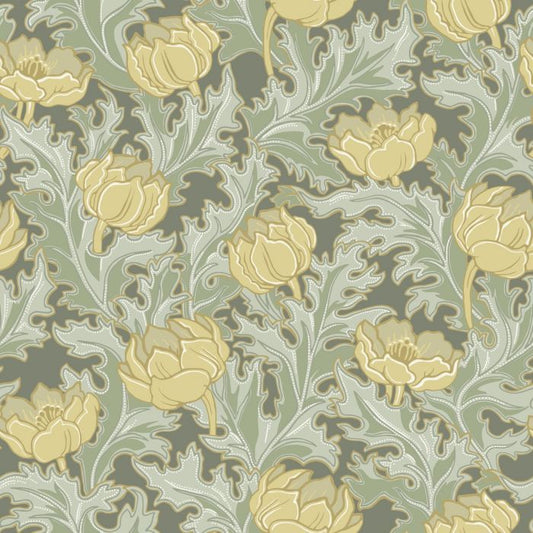 Sample - Sigrid Wallpaper - Yellow