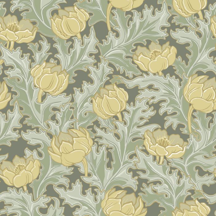 Sample - Sigrid Wallpaper - Yellow
