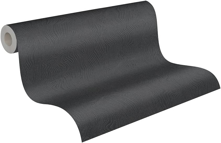 Ripple Glitter Effect Wallpaper - Black