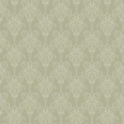 Iris Wallpaper - Green