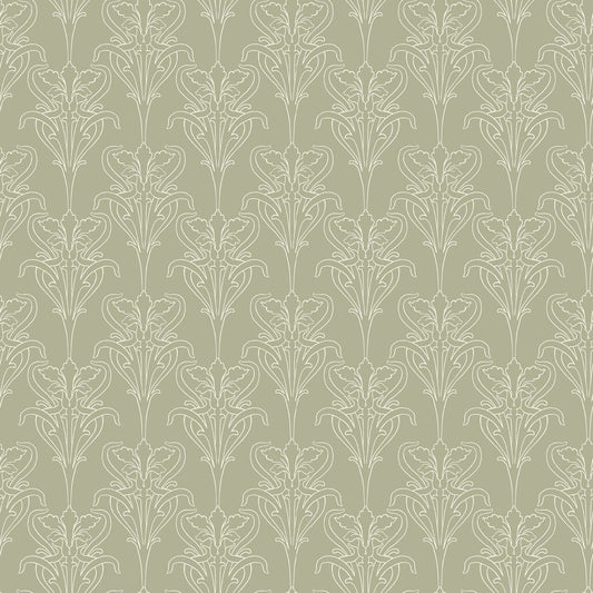 Iris Wallpaper - Green