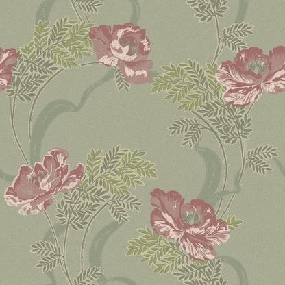 Ovansjo Poppy Wallpaper - Green