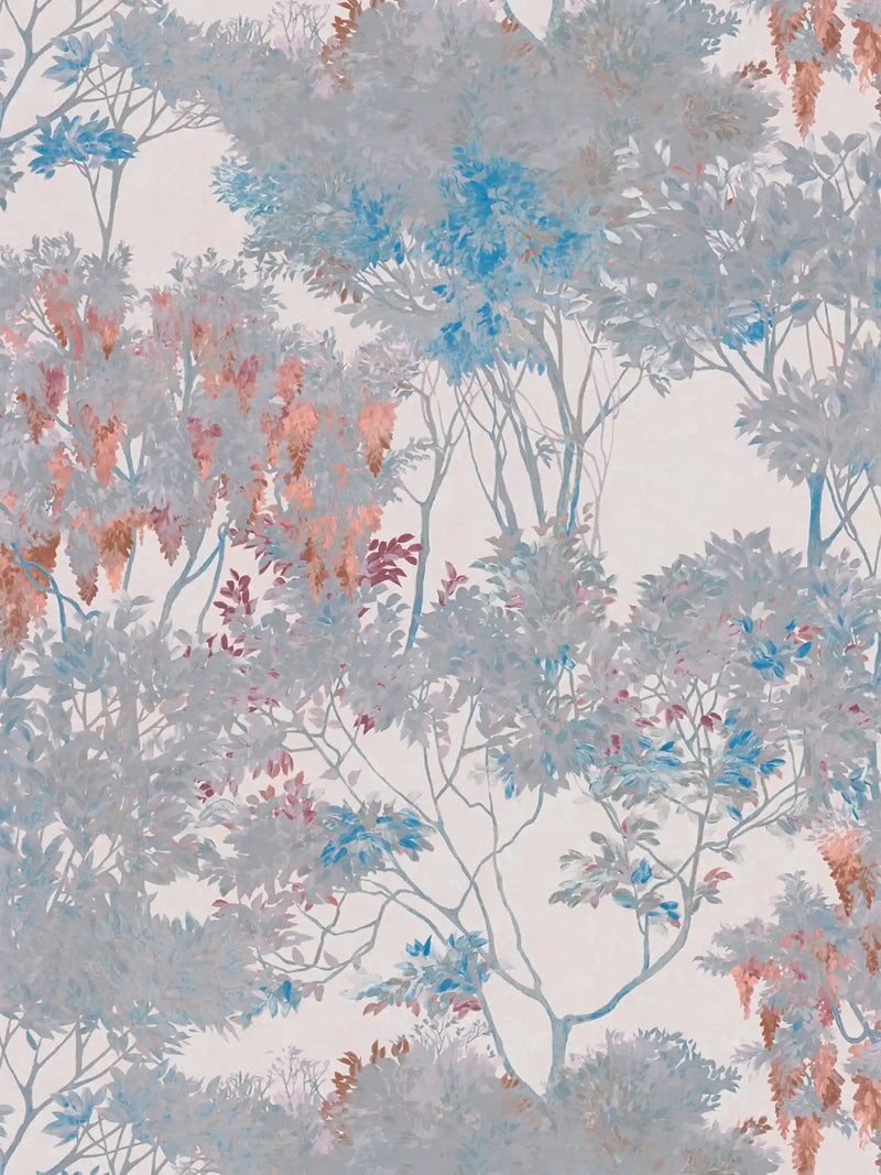 Sample - Abstract Garden Wallpaper - Pink