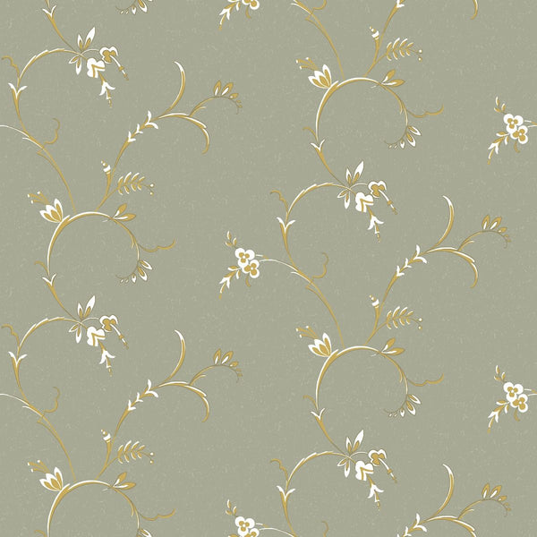 Sample - Ekbacken Wallpaper - Green