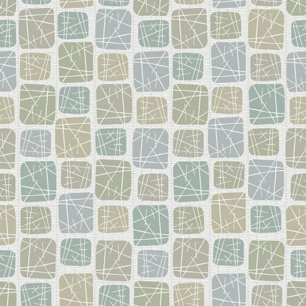 Sample - Annika Retro Wallpaper - Blue