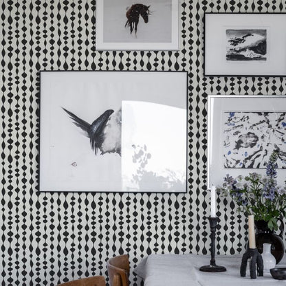 Magaret Geometric Wallpaper - Black