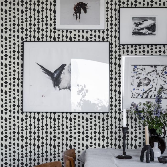 Magaret Geometric Wallpaper - Black