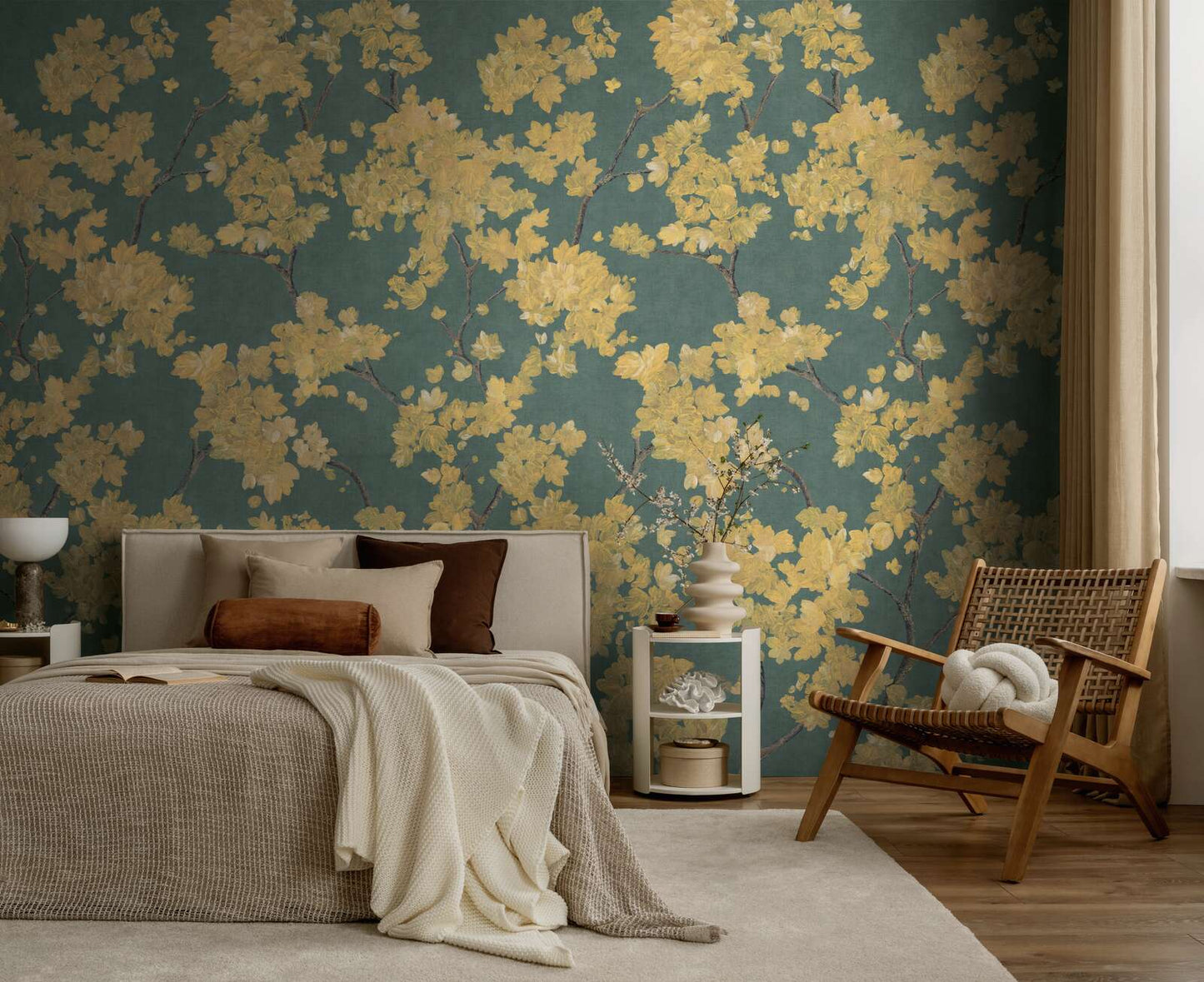 The Wall 4 - Hybrid Wallpaper Mural - Hot Spots - Soft Leaves