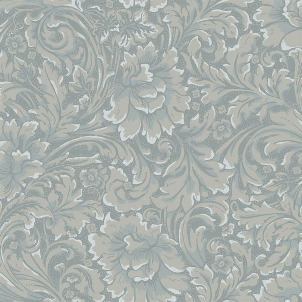 Sample - Idun Floral Symphony Wallpaper - Grey/Blue