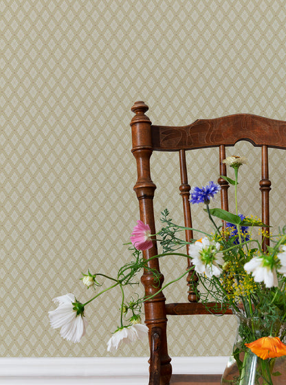 Sample - Selma Diamond Wallpaper - Vanilla