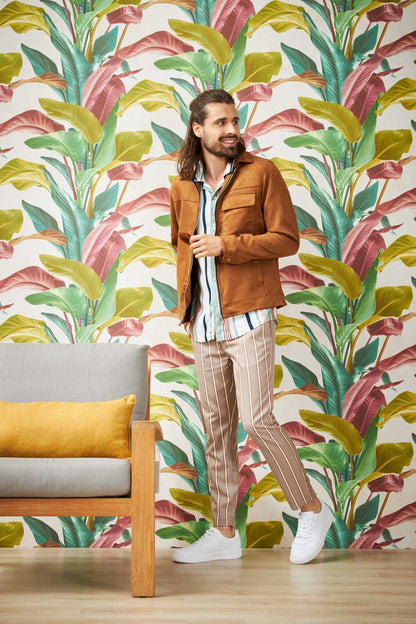 Banana Tropical Wallpaper - Multicolored
