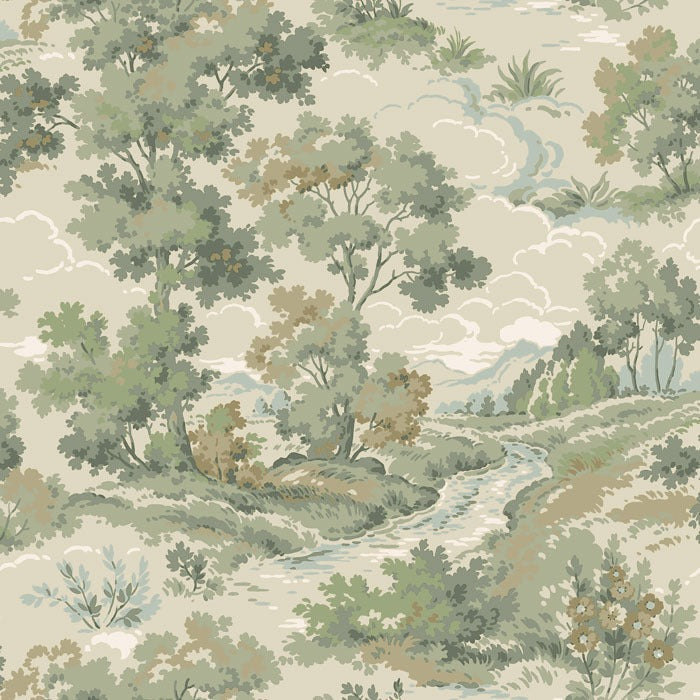 Sample - Boulognerskogen Wallpaper - Green