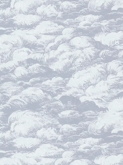 Cloudy Cloud Wallpaper - Grey