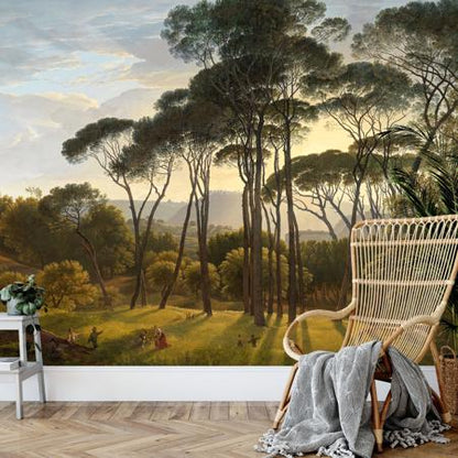 Italian Landscape - Custom Sized Wallpaper Mural (per m2) - Moody