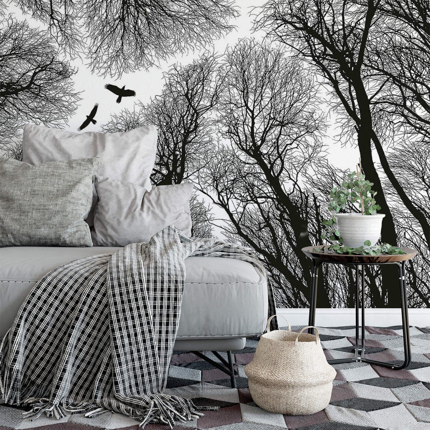 Winter Forest Mural - 260 cm High x 384cm Wide