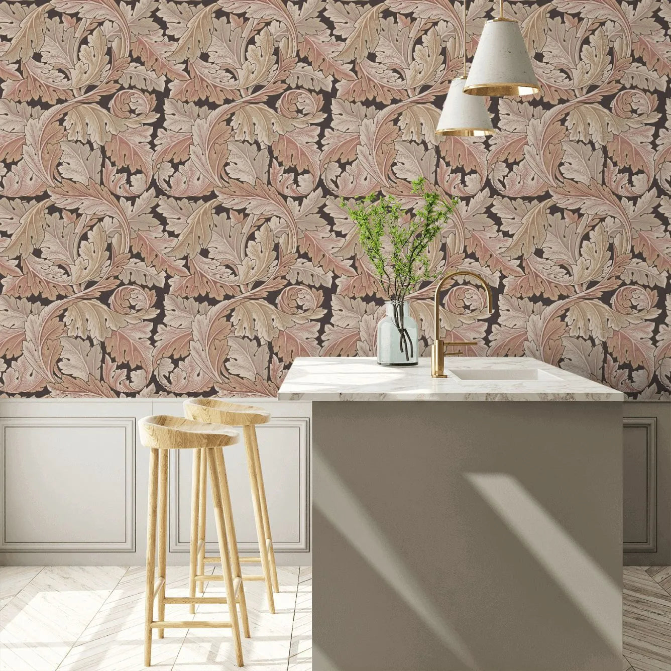 Acanthus by Morris Wallpaper - Terracotta